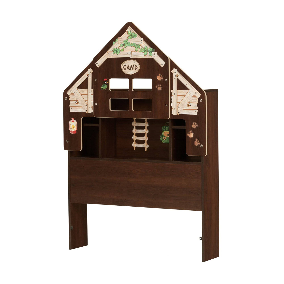 Twin Bookcase Headboard with Decals N610477