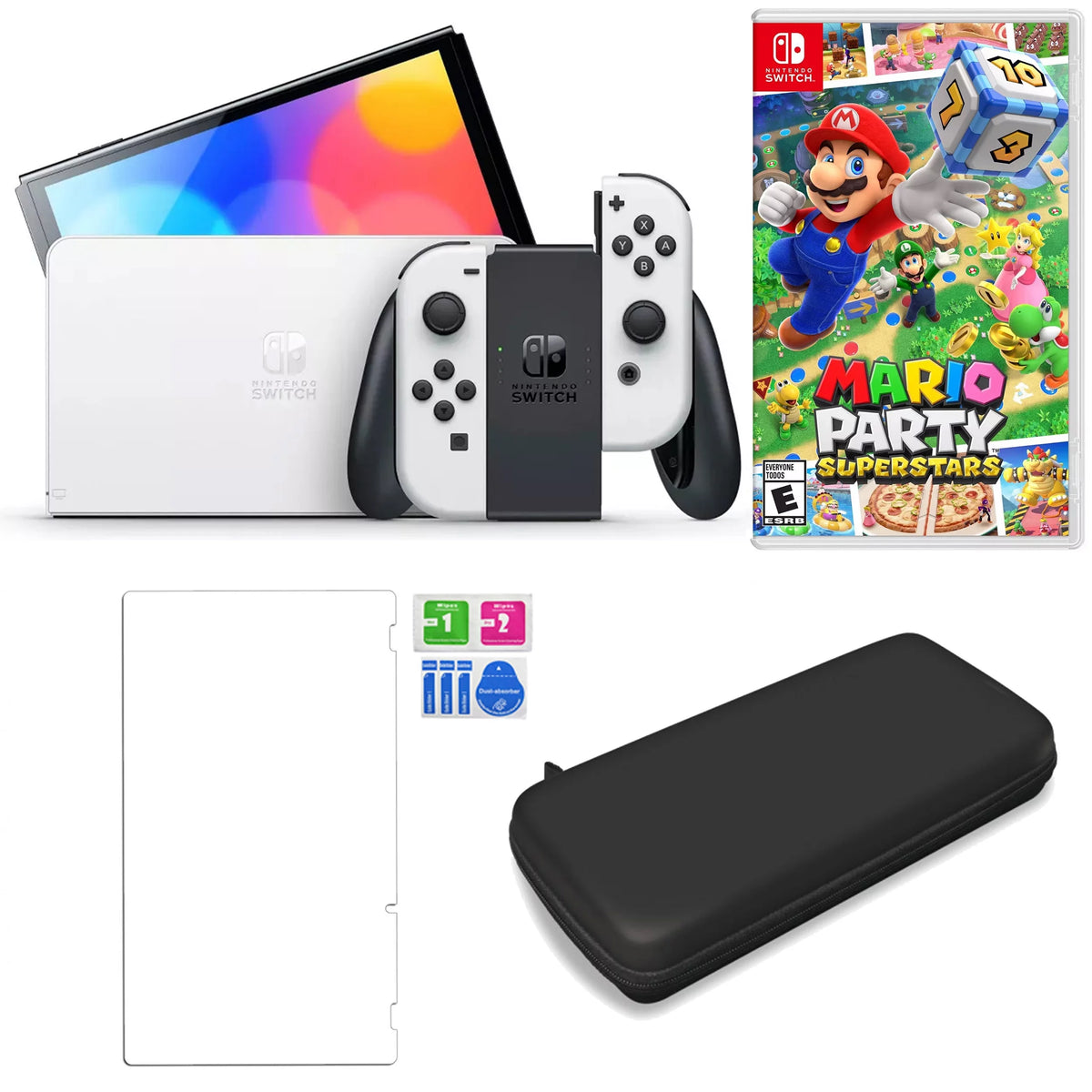 White Nintendo Switch OLED with Accessories J73588