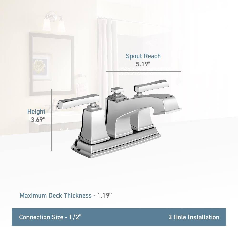 Spot Resist Brushed Nickel Two-Handle Bathroom Faucet P413052