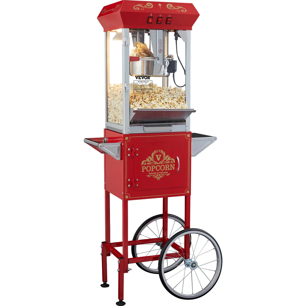 8 oz 48 Cups Red Popcorn Maker Cart T45072