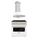 36 In. Gas Range and Range Hood A78035