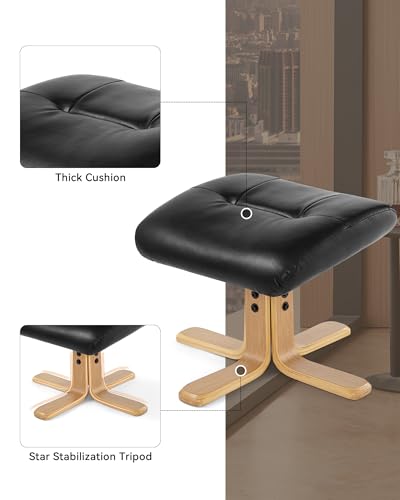 Faux Leather Recliner Chair with Ottoman Q15092