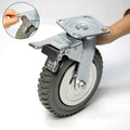4 Pack 6 inch Swivel Rubber Wheel Casters Set with Brake T71633