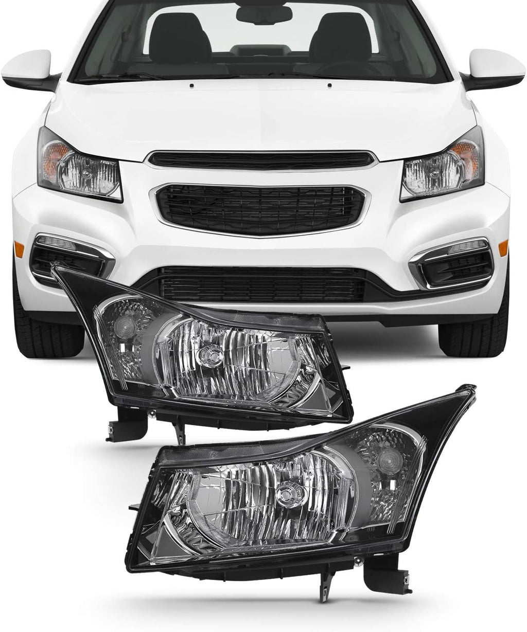 Driver Left + Passenger Right Side Pair Halogen Headlights for Chevy Cruze H4187