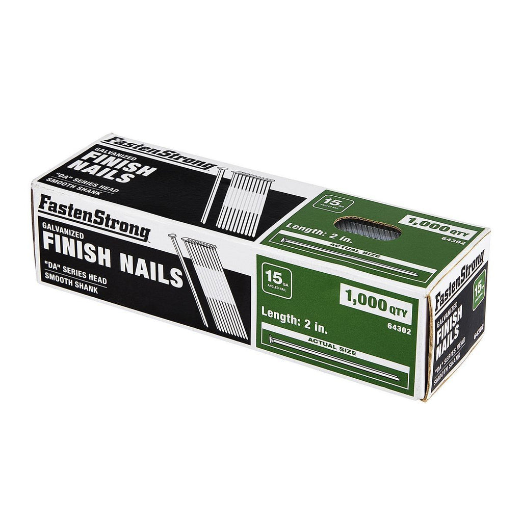 2 in. 15 GA Galvanized Finish Nails, 1000-Pack W22717