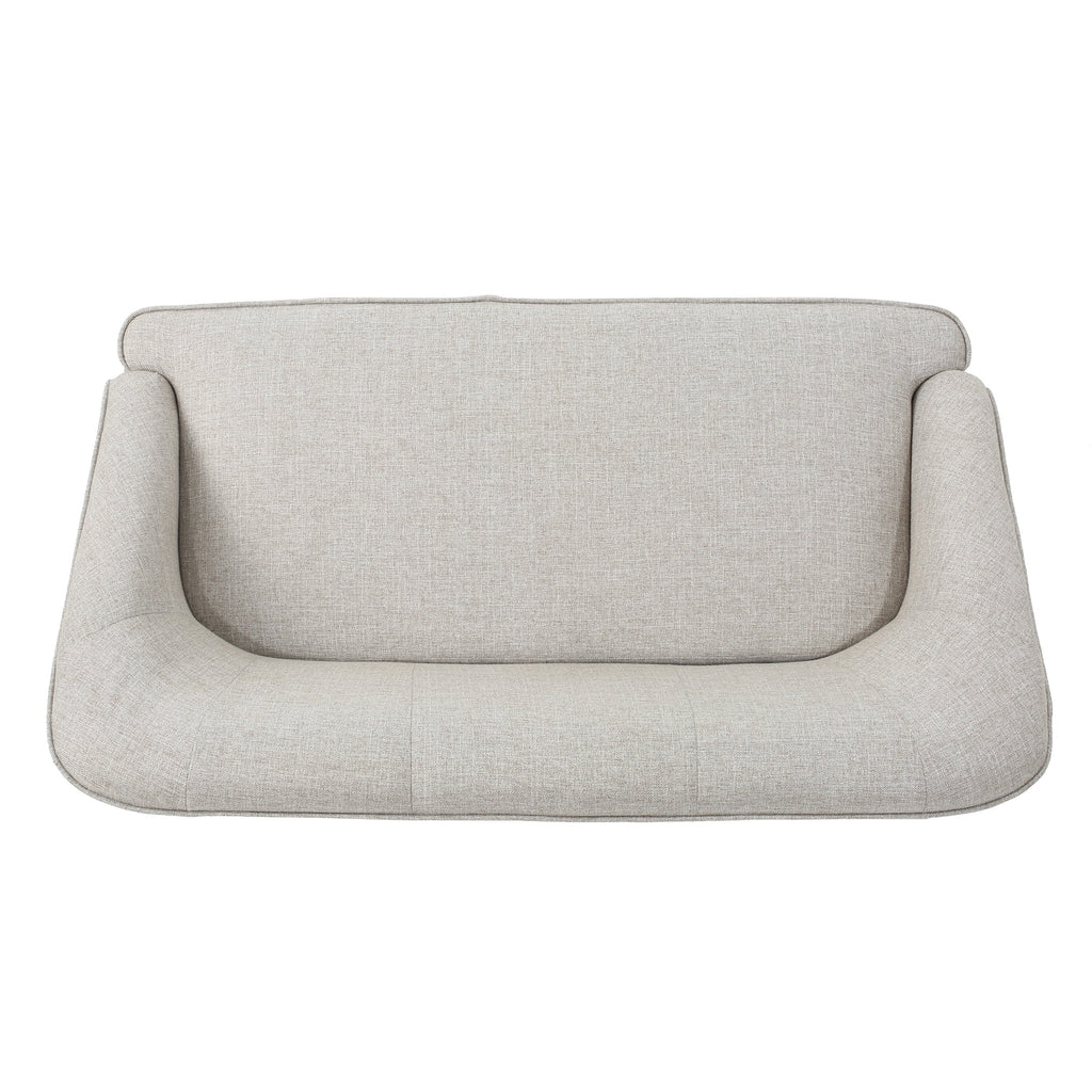 Beige Fabric Loveseat S6191