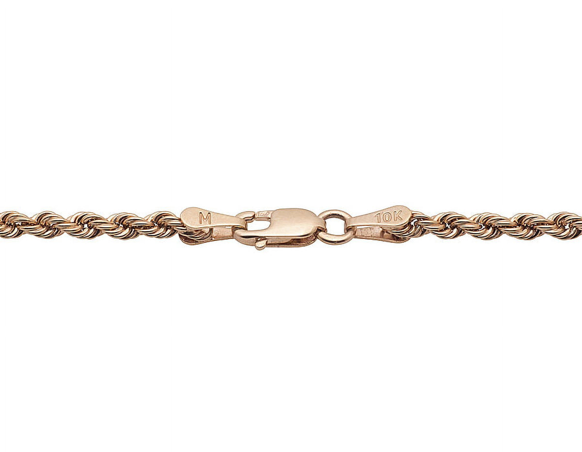 10K Rose Gold Rope Chain Necklace 18-24 Inches R609