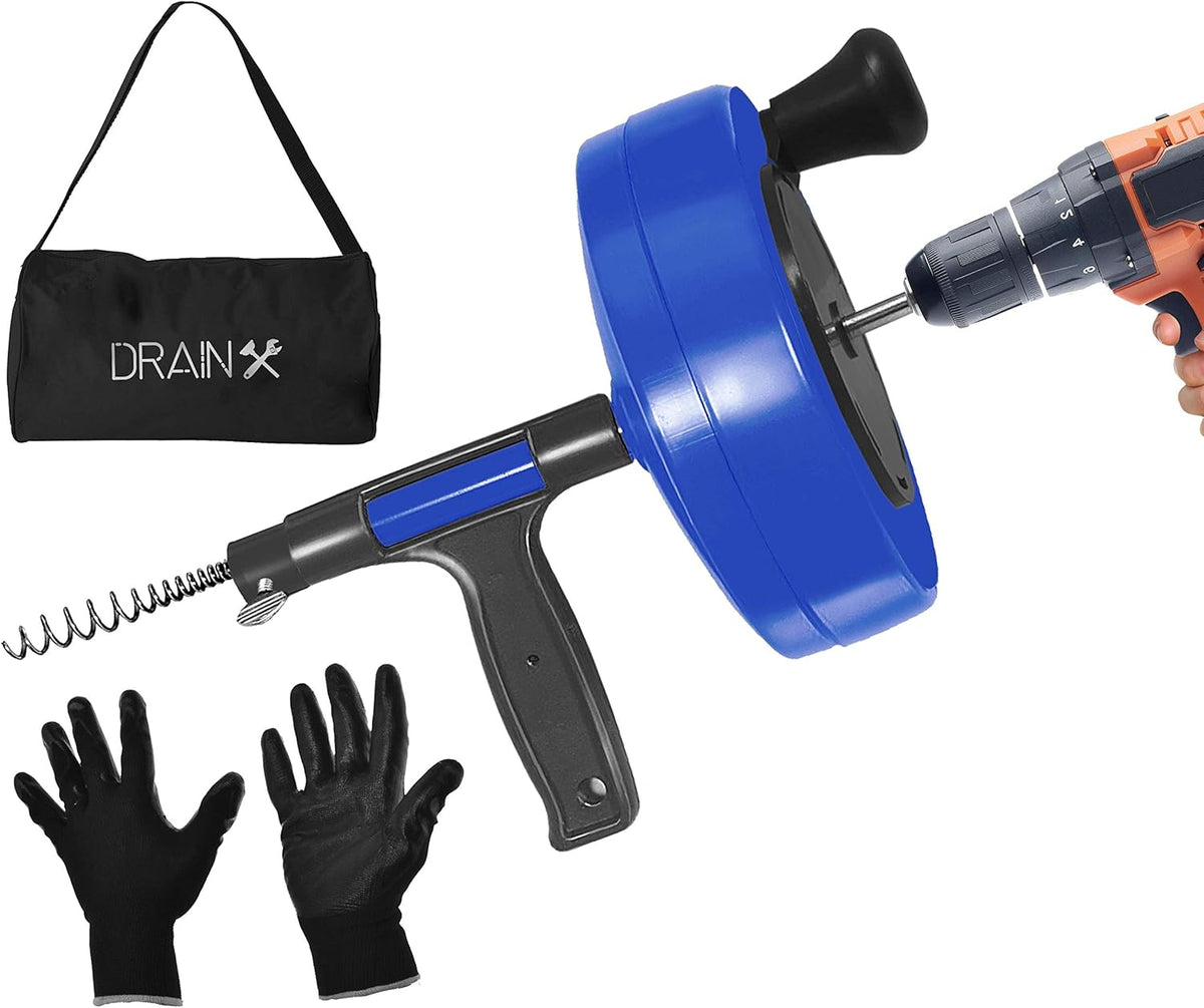 35-FT Steel Drum Auger with Drill Attachment and Storage Bag B9492