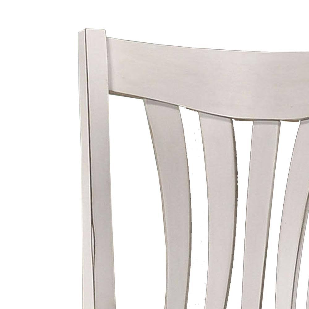 White Wood and Fabric Swivel Bar Height Stool P44719