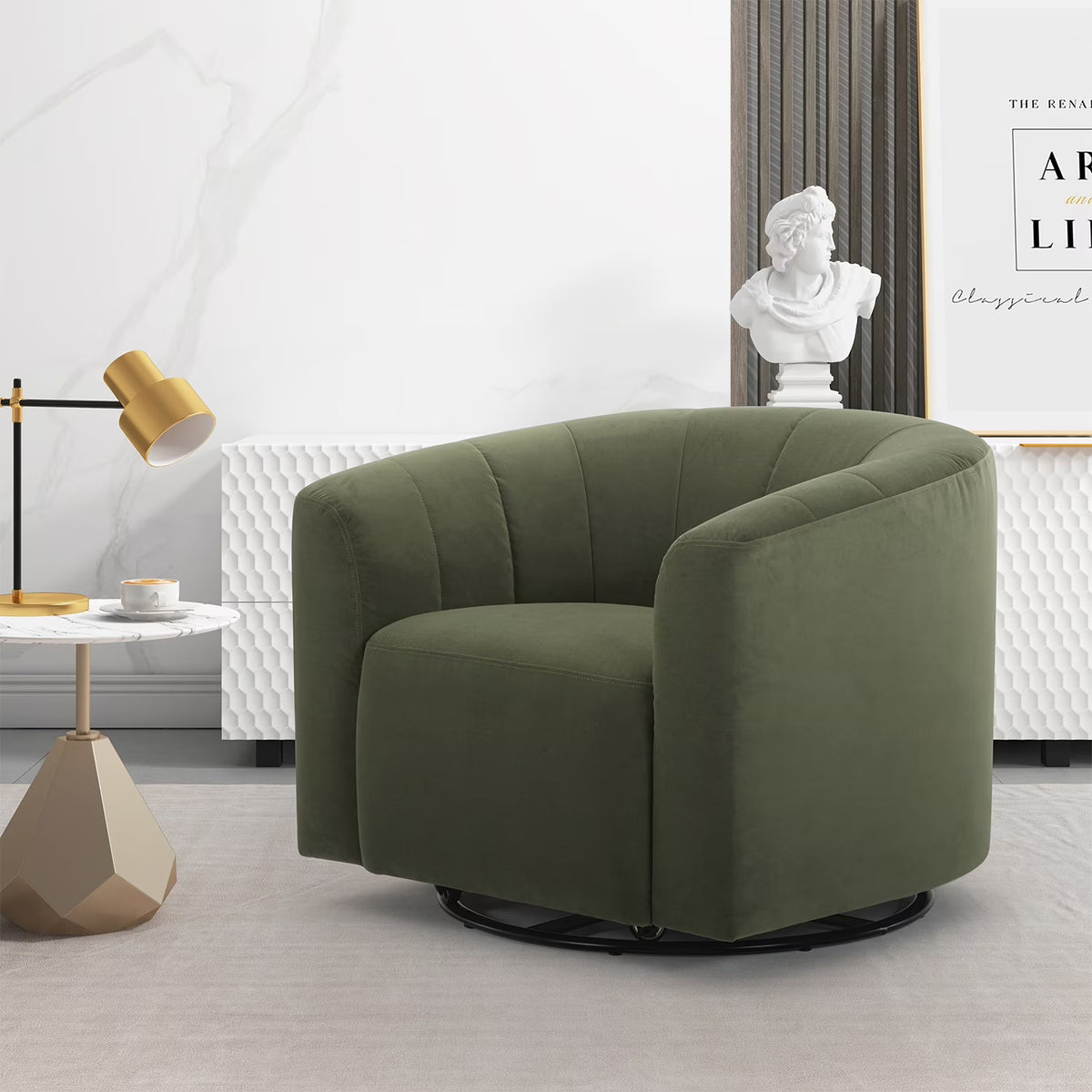 Curved Swivel Chair O6061