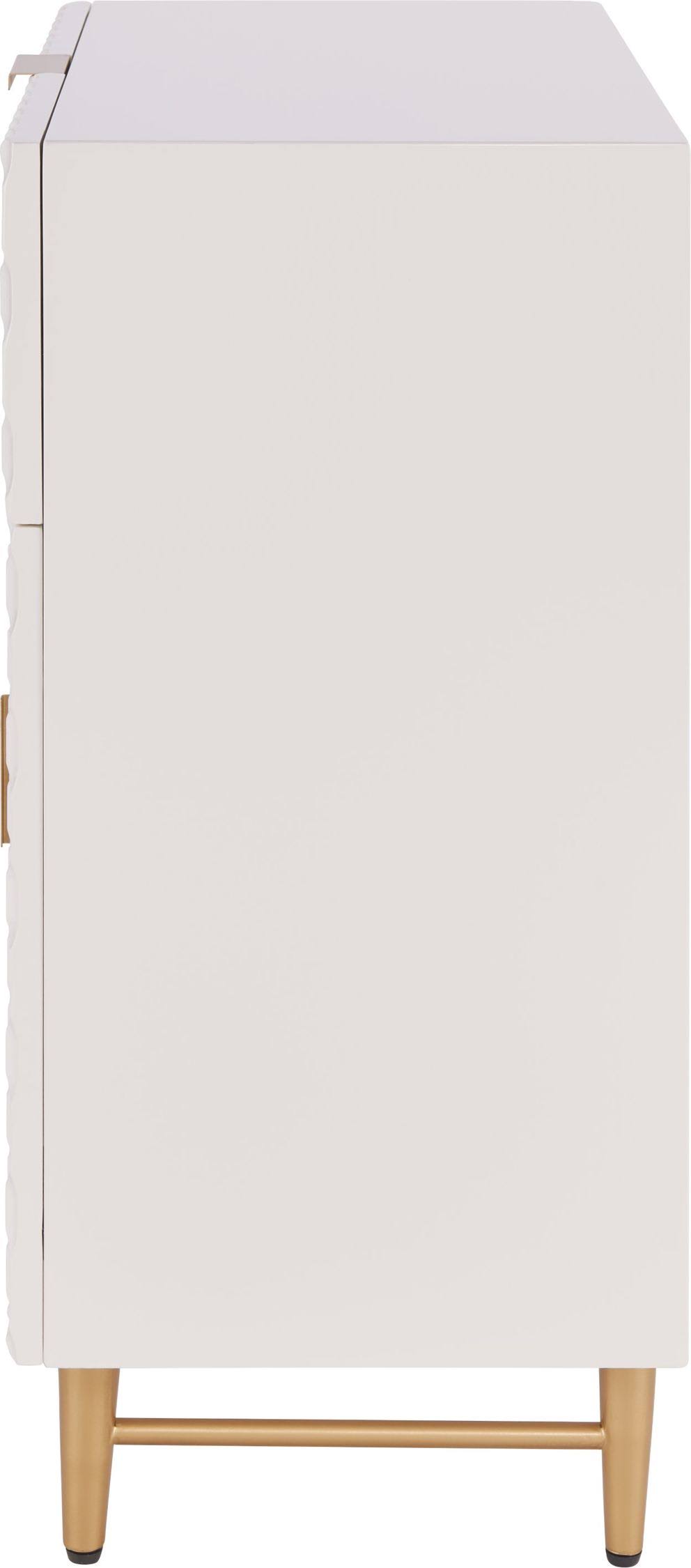 White 1-Drawer Geometric Small Cabinet X701141