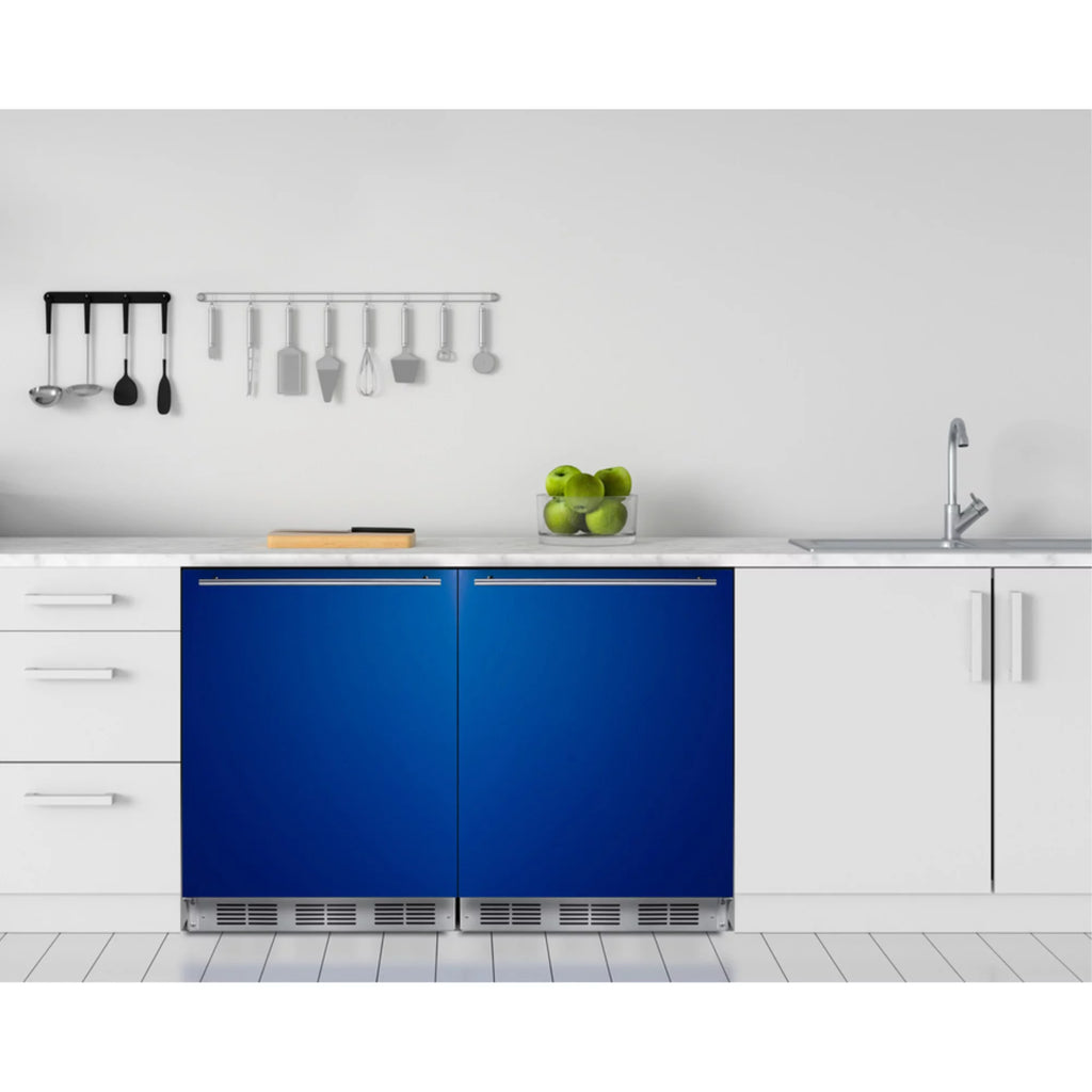 24" Wide 5.1 Cu. Ft. Compact Refrigerator And Freezer Combo - Blue A413103