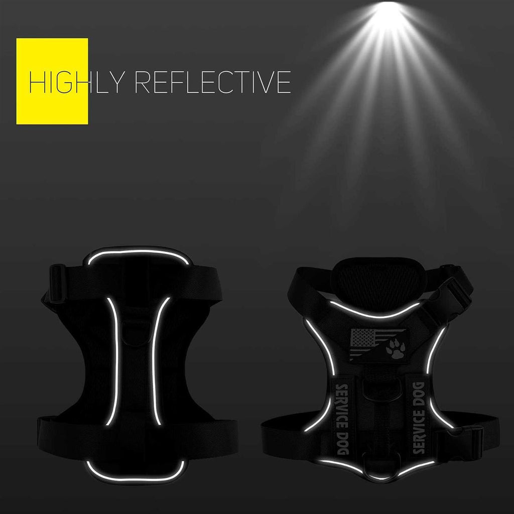 Reflective Dog Vest Harness with 5 PCS Patches Z244