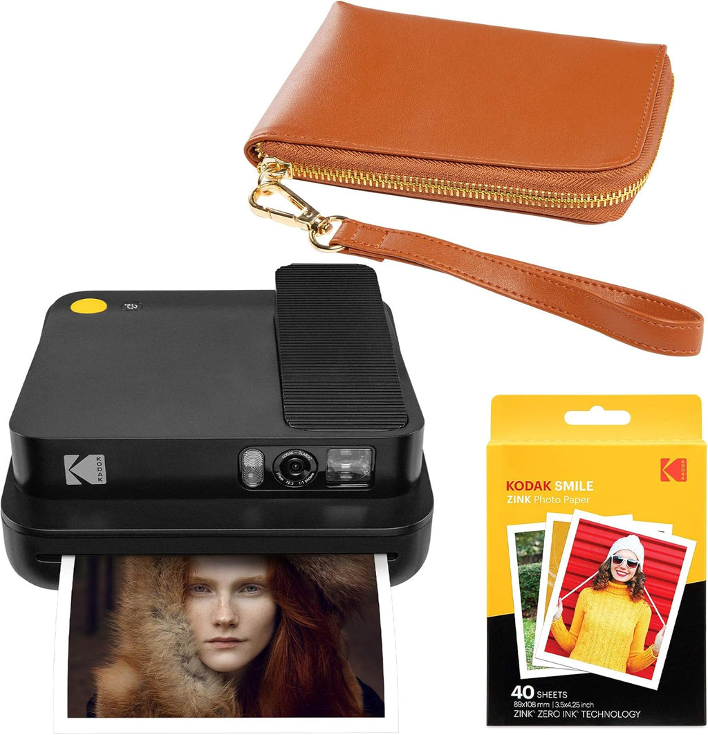 Black Digital Instant Camera with Bluetooth W2385