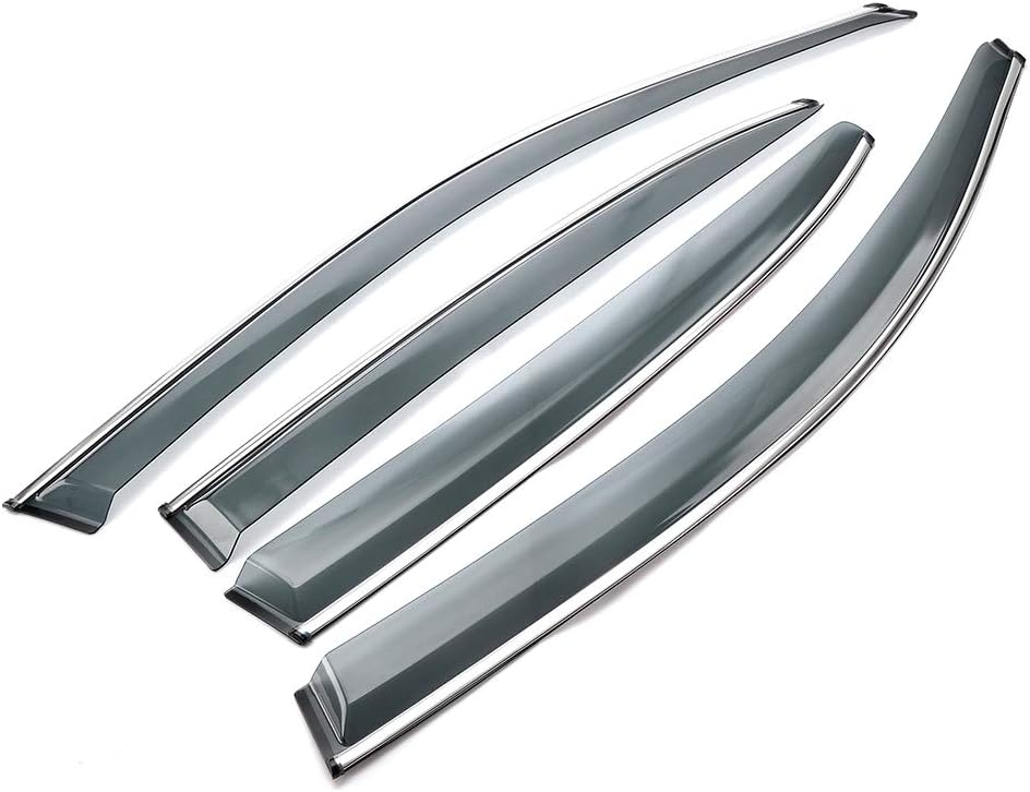 Smoke Tint Window Visor Sun Rain Guard Door Visor Pack of 2 P681