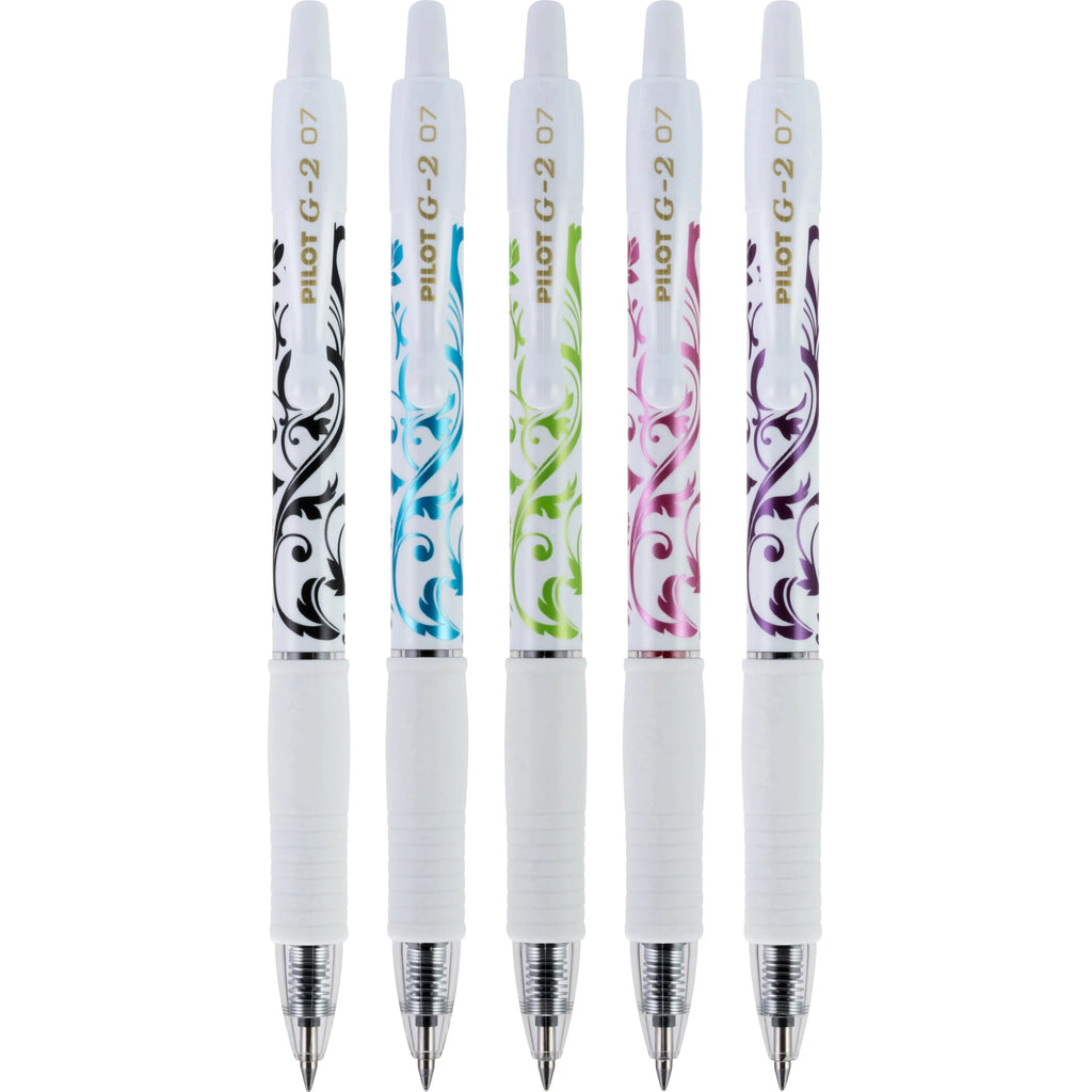 Gel Pens, Fine Point, Assorted Ink, 5 Count O393699