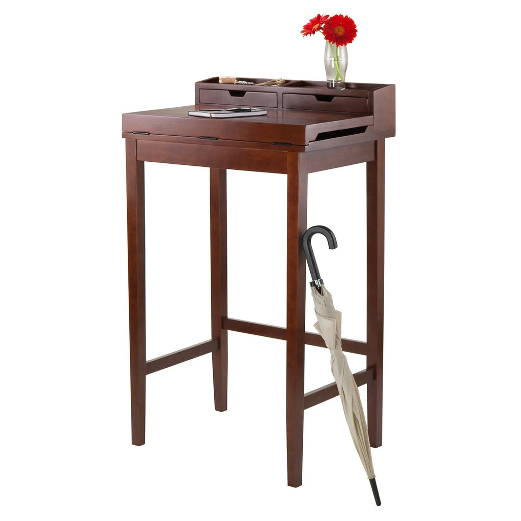 Walnut Finish High Desk S48557