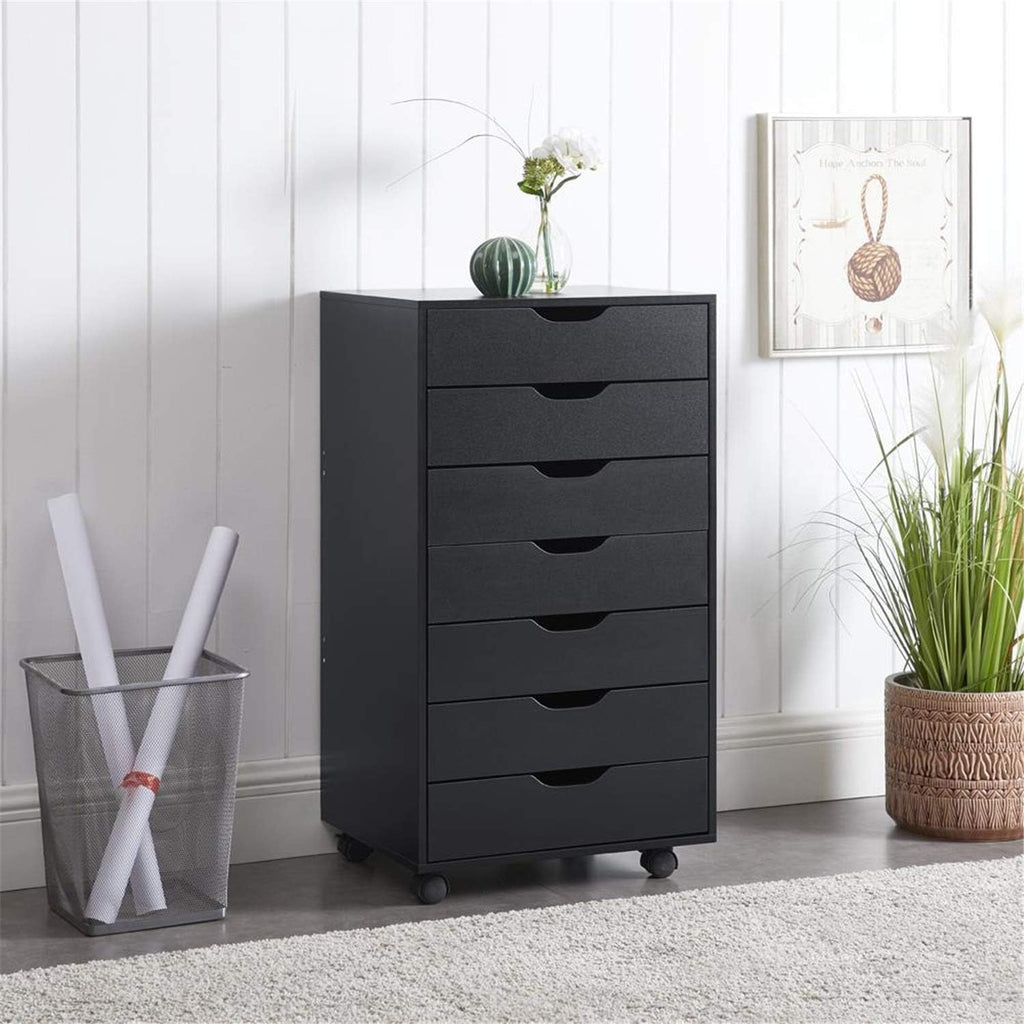 Gray 7-Drawer Mobile File Cabinet Q780661