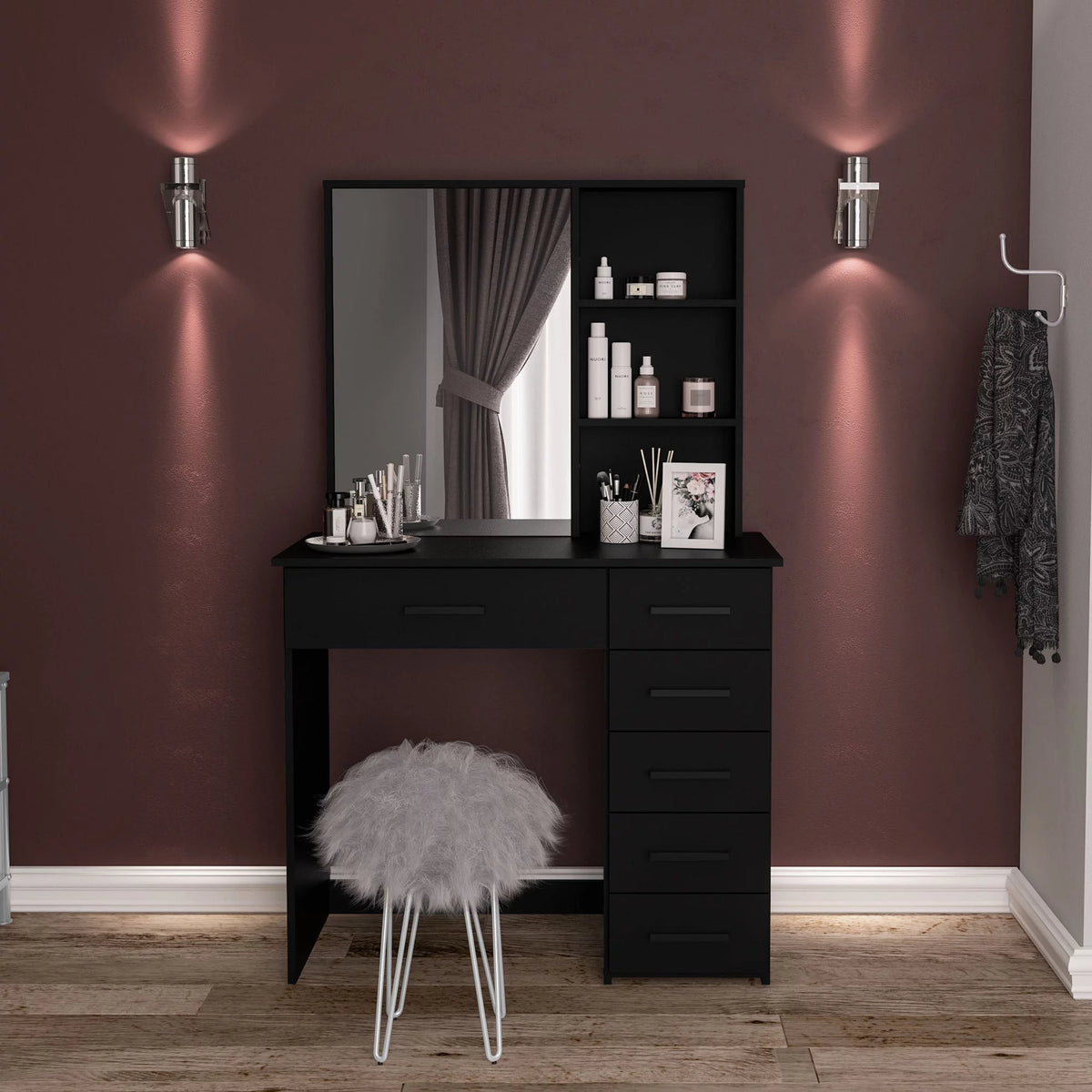 Modern Black Makeup Vanity Table P42084