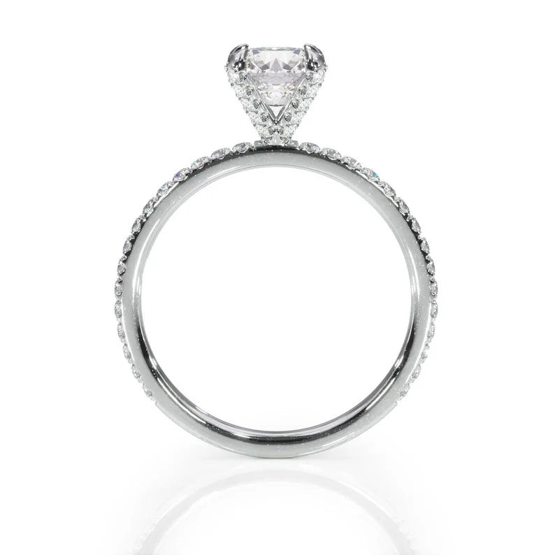 14K White Gold Solitaire Diamond Engagement Ring K703457