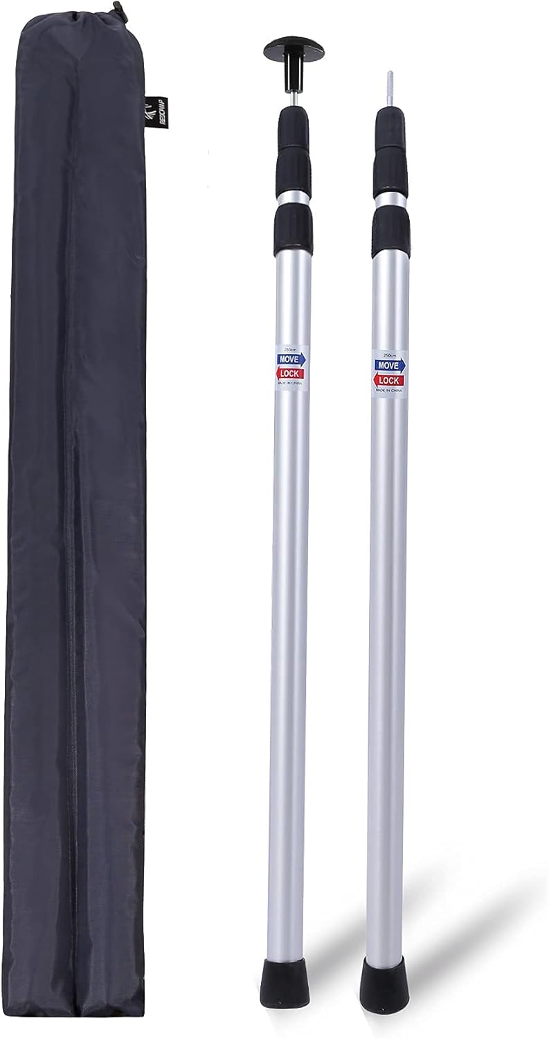 Set of 2 Adjustable Aluminum Tent Poles A576
