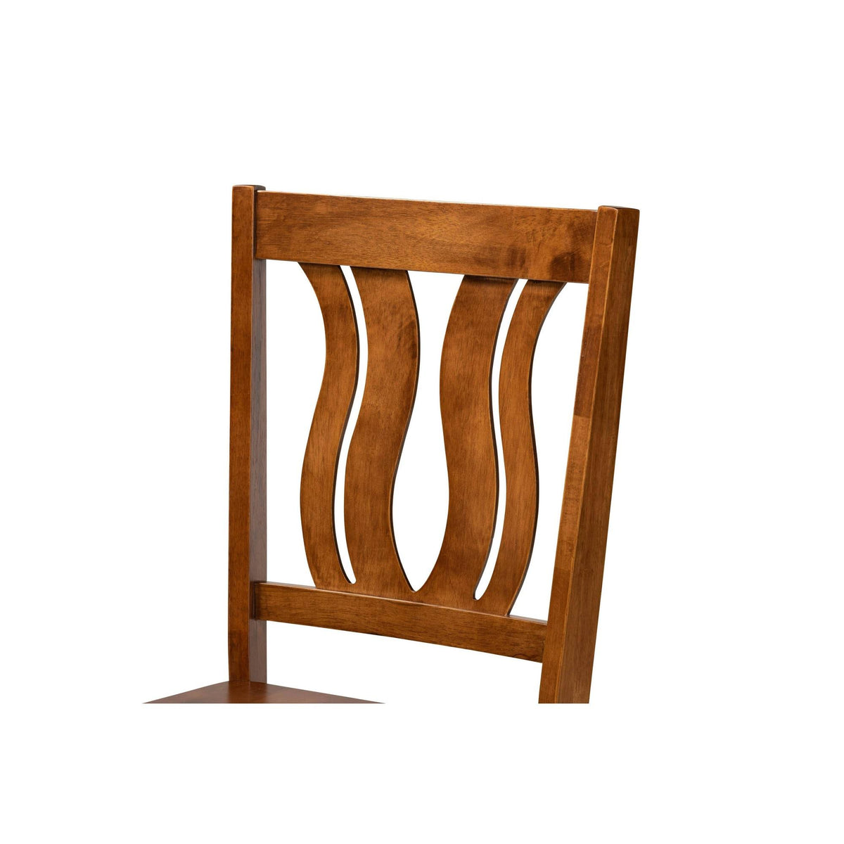Walnut Brown Finished Wood 2-Piece Dining Chair Set M563108