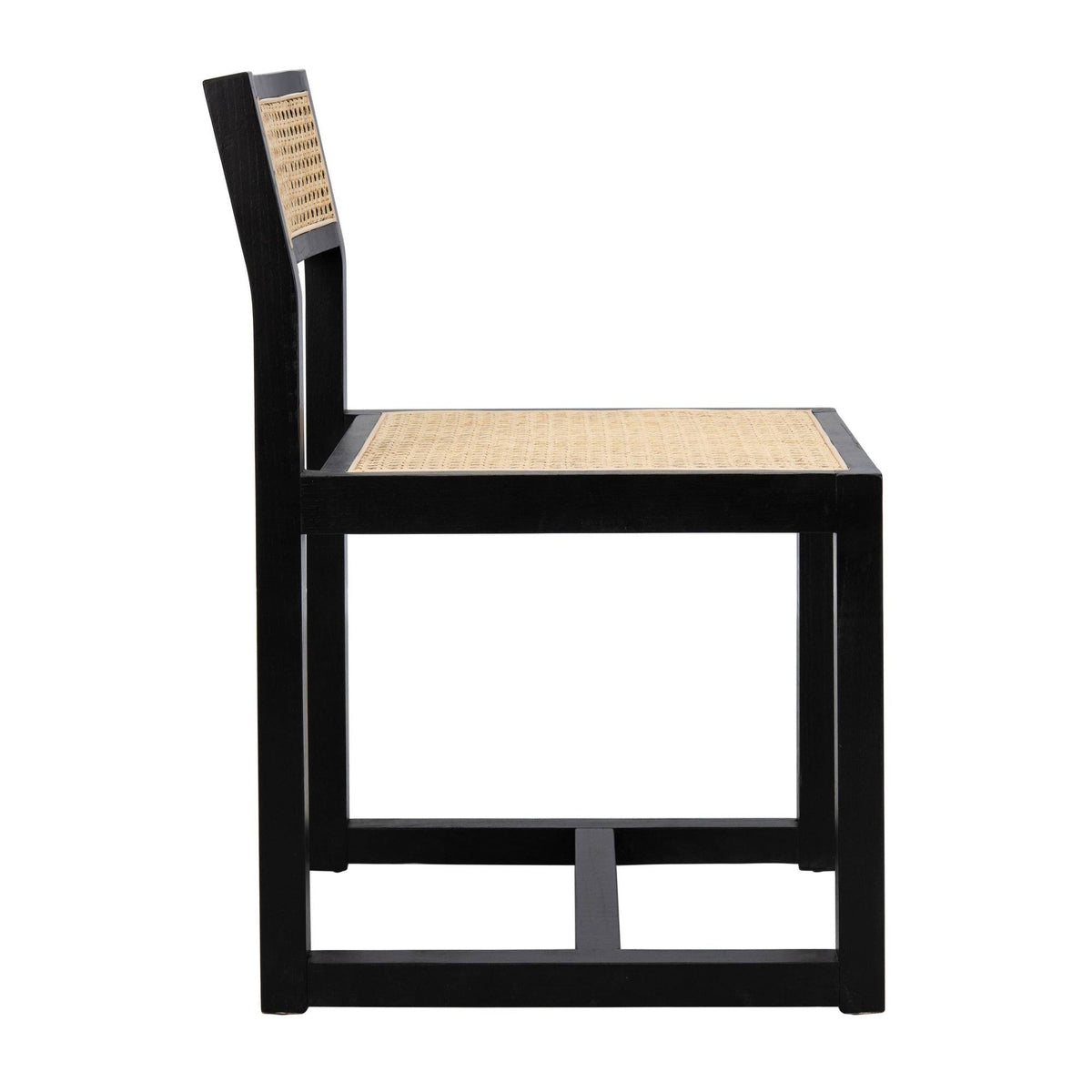 Black/Natural Cane Dining Chair Q145658
