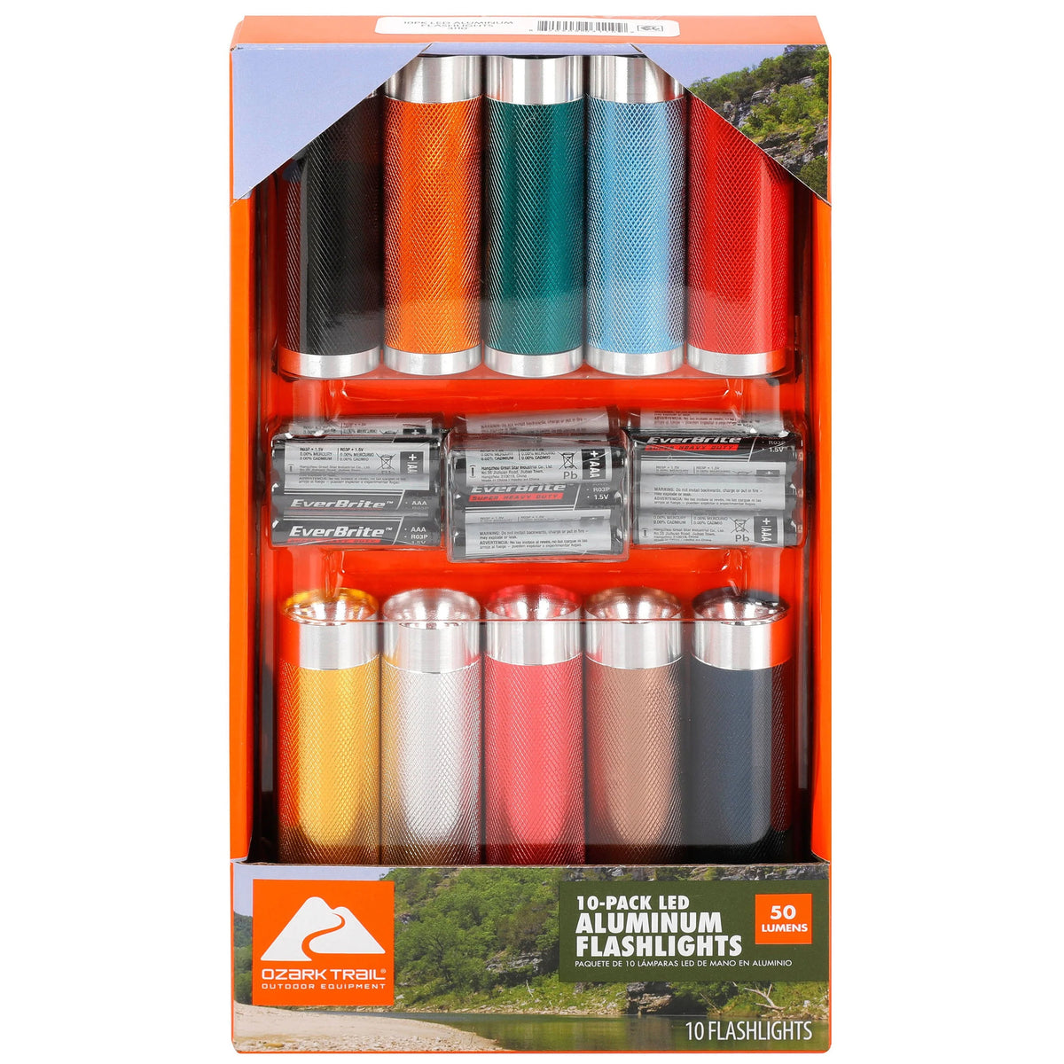 LED Flashlights 10-pack 50 Lumens Multicolor H865291