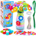 Colorful Buttons and Felt Flower Kit Vase Arts Toy Craft Project E968