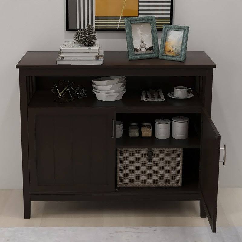 Wooden Kitchen Storage Sideboard Buffet Server Cabinet, Brown E35022