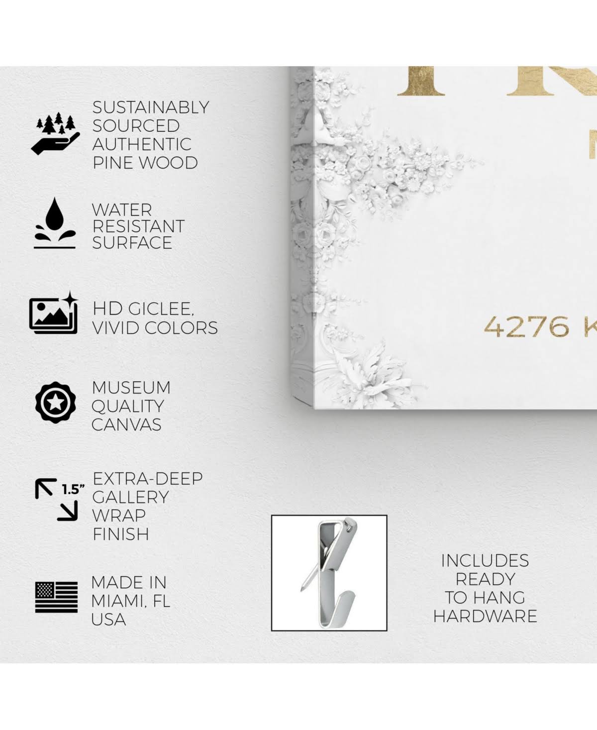 Gold Canvas Art (24 x 16) I4880