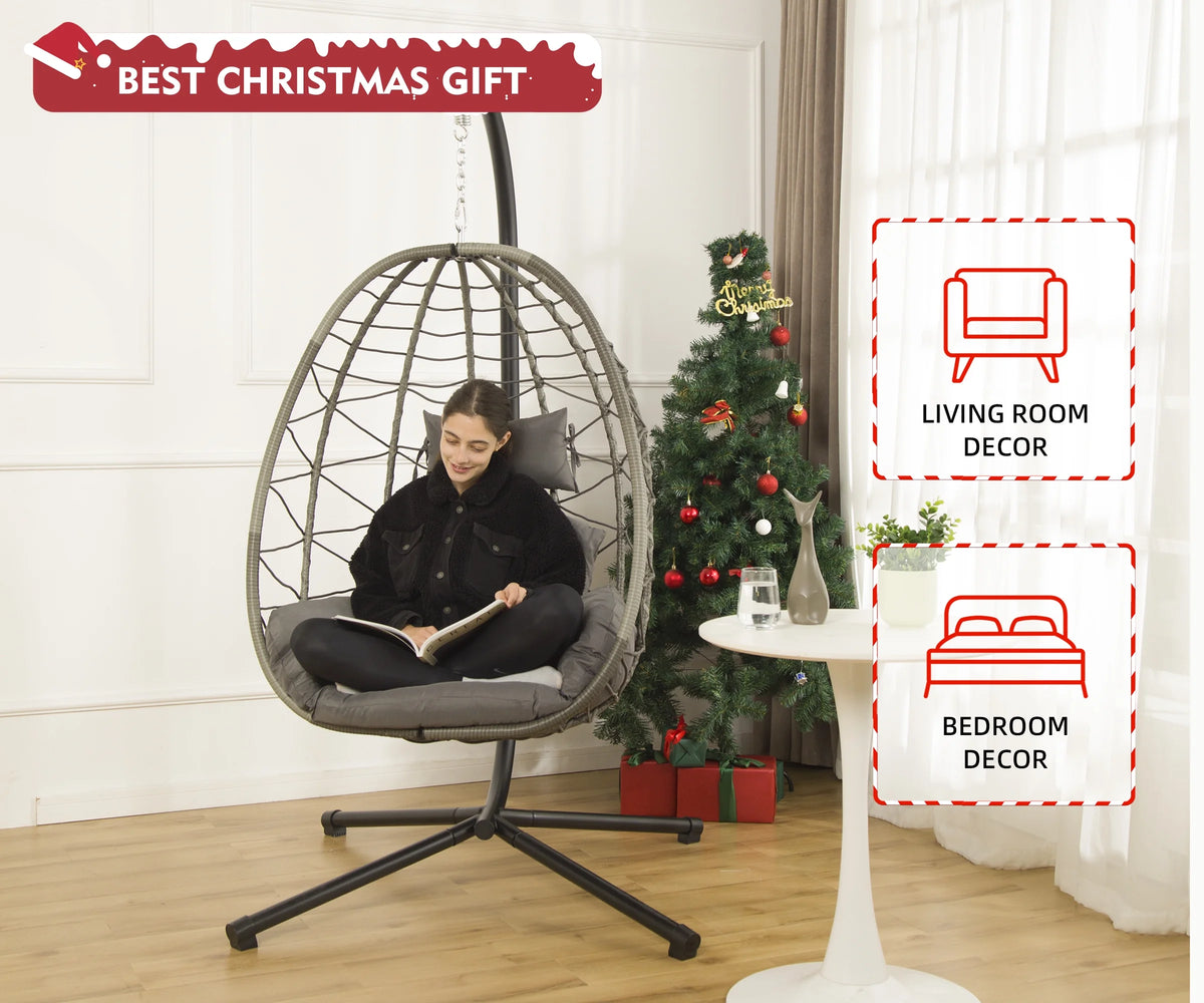 Indoor Outdoor Egg Swing Chair with Soft Cushion Z41140