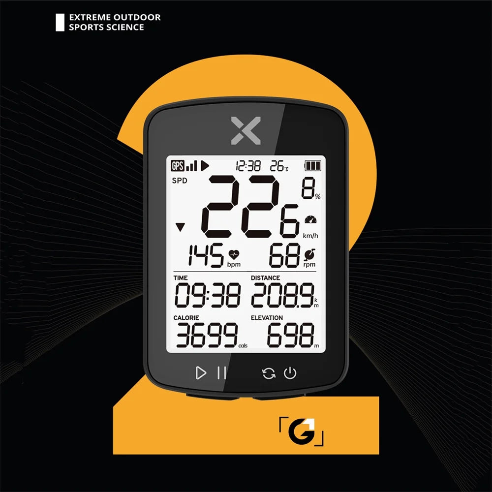 Wireless Waterproof Bike Computer with Speed Distance Thermometer F662470