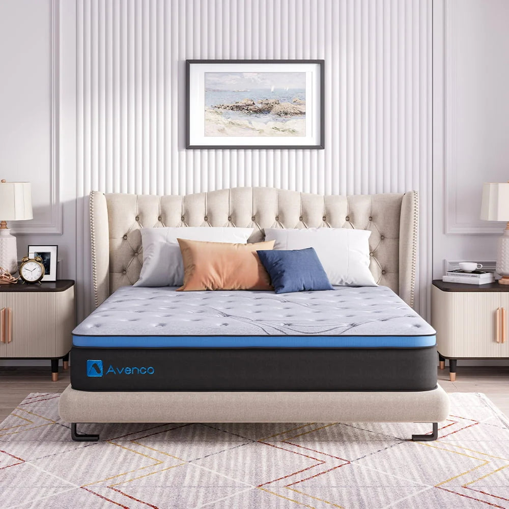 Queen Size 12-Inch Hybrid Gel Memory Foam Pillow Top Mattress M104821