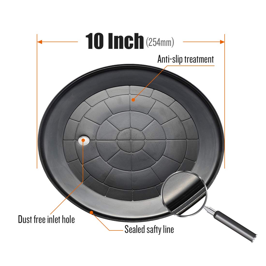 10 Glass Suction Cup Concave Pad with Metal Handle H755