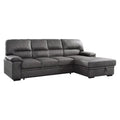 Dark Gray Microfiber Sectional with Right Chaise C18876