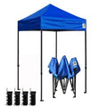 5 ft. W x 5 ft. D Steel Pop-Up Canopy Blue L767032