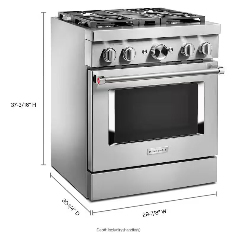 4 Burner Dual Fuel Freestanding Smart Range in Stainless Steel W791
