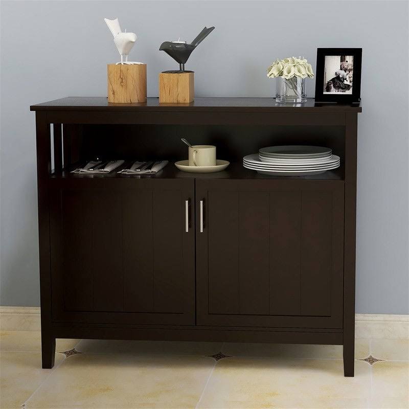 Wooden Kitchen Storage Sideboard Buffet Server Cabinet, Brown E35022