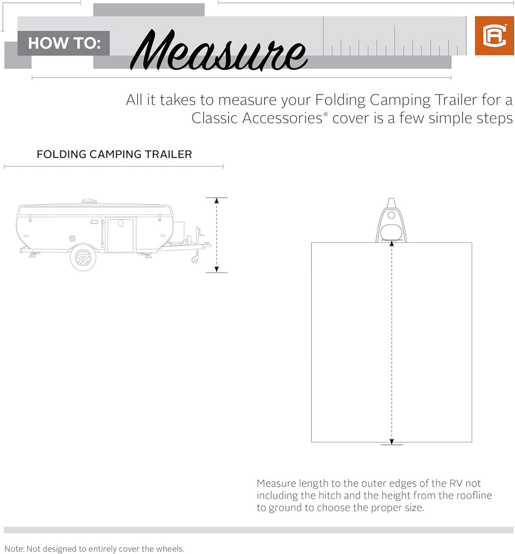 Deluxe Pop-Up Camper Trailer Cover, Fits 8' - 10' Trailers H41341