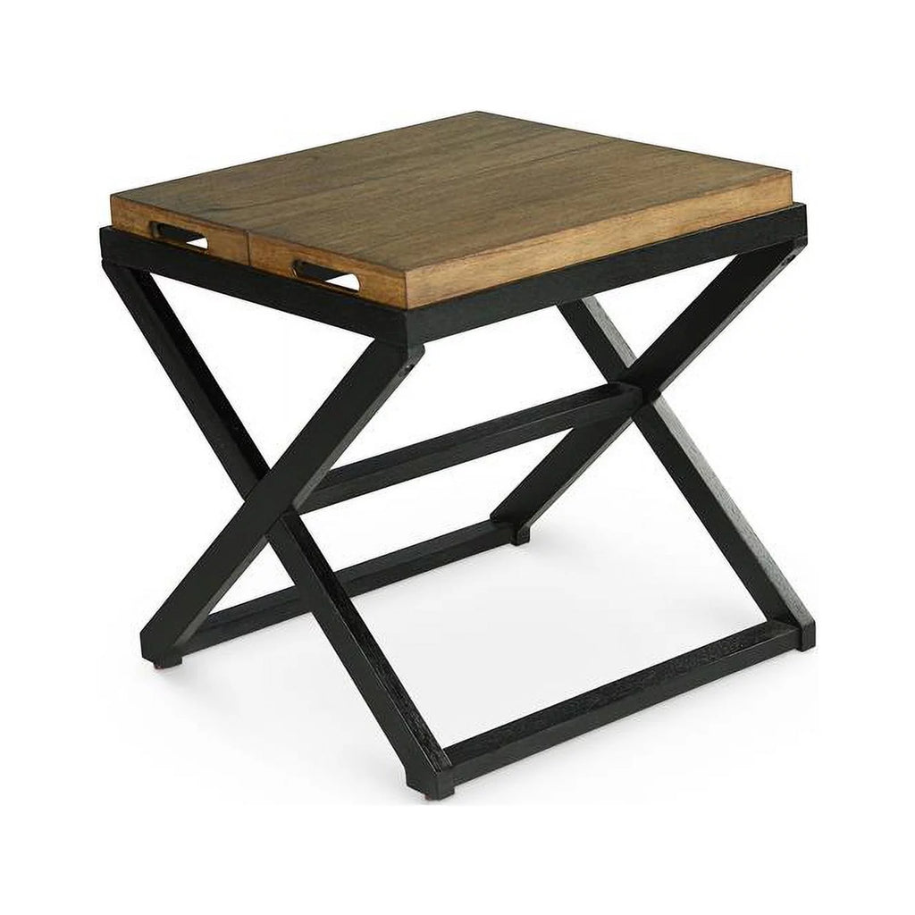 Walnut and Ebony Solid Wood End Table F7524