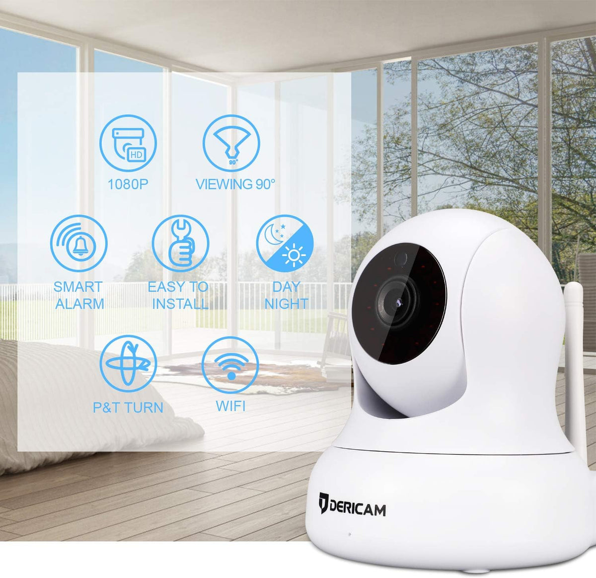 White 1080P Home Security Camera W594744