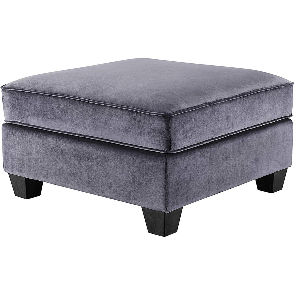 Gray Velvet 6Pc Modular Sectional Sofa J1044