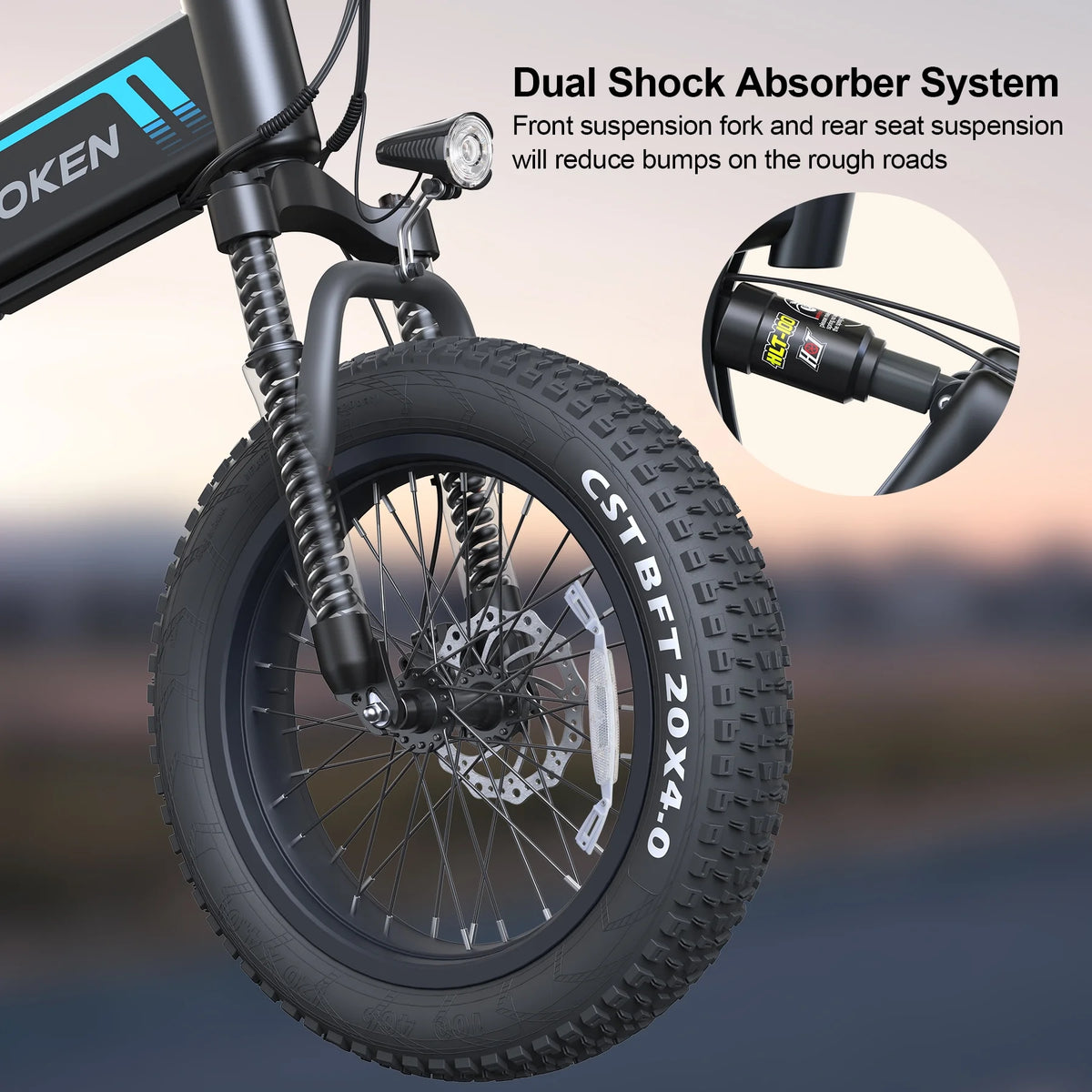 20''X4.0 Fat Tire 500W 20MPH Foldable Electric Bike O227