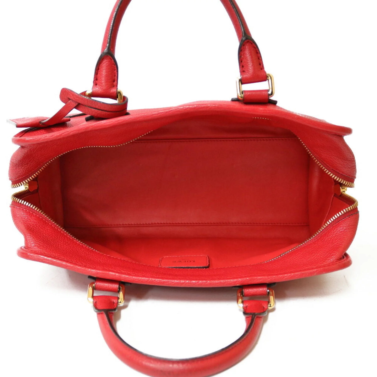 Pre-Owned Red Leather Handbag B123
