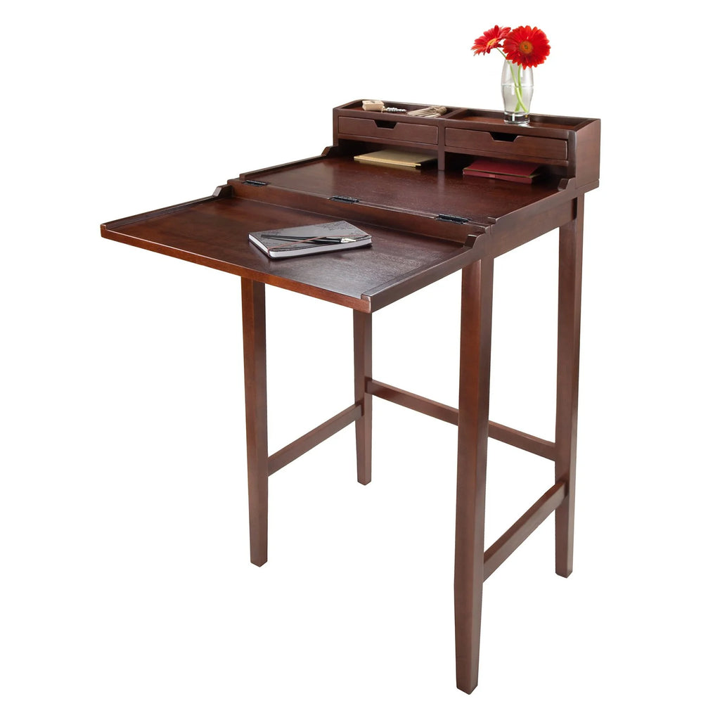 Walnut Finish High Desk S48557