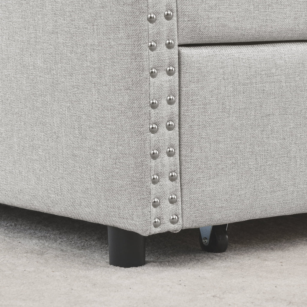 Upholstered Queen Size Daybed with Drawers Q3081