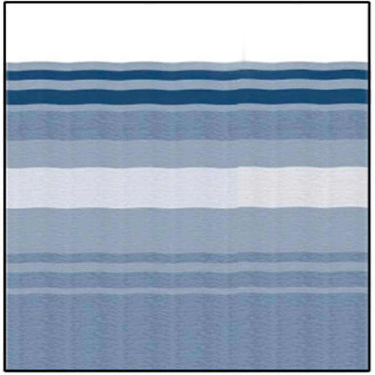 Ocean Blue Dune Stripe-White Rug U1149