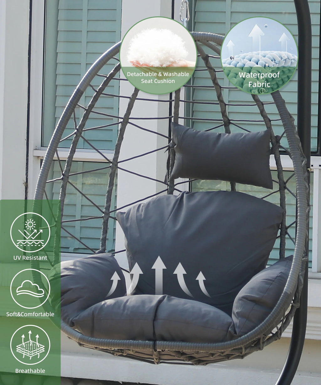 Indoor Outdoor Egg Swing Chair with Soft Cushion Z41140