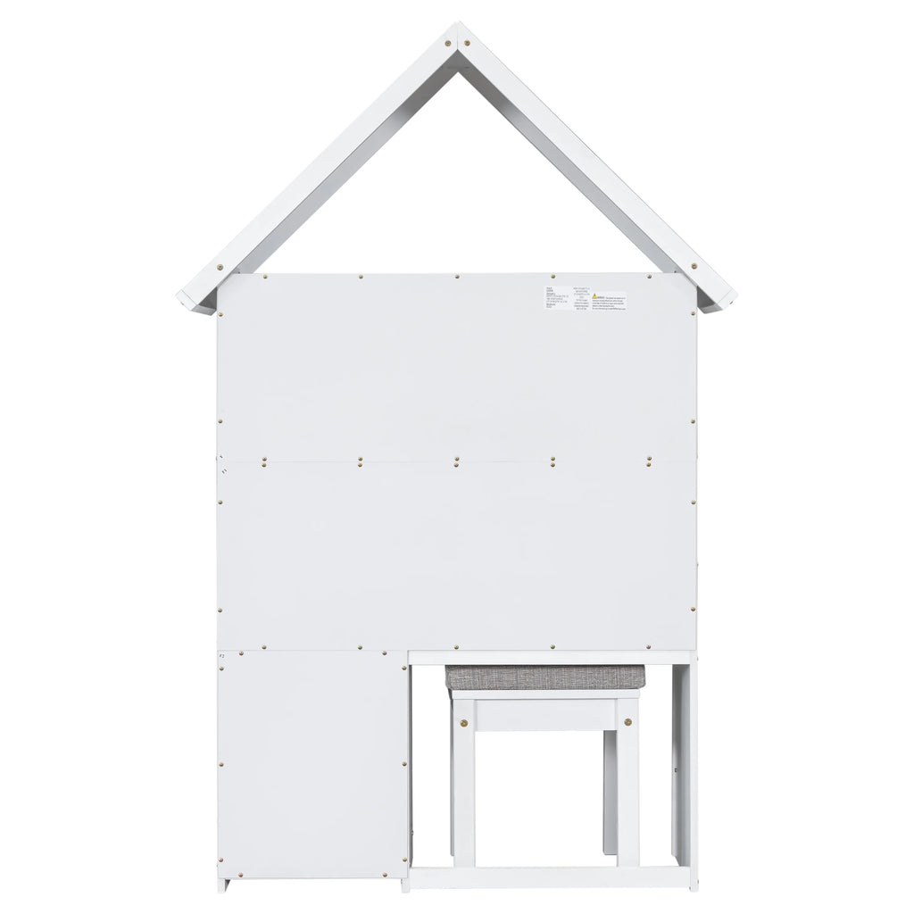 White House-Shaped Desk with Stool S4265